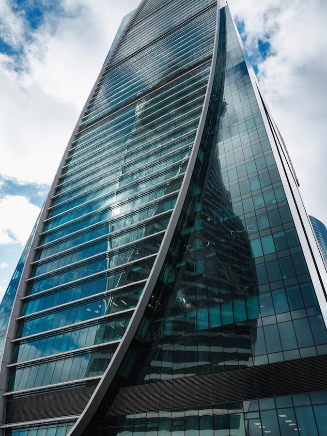 Modern glass building