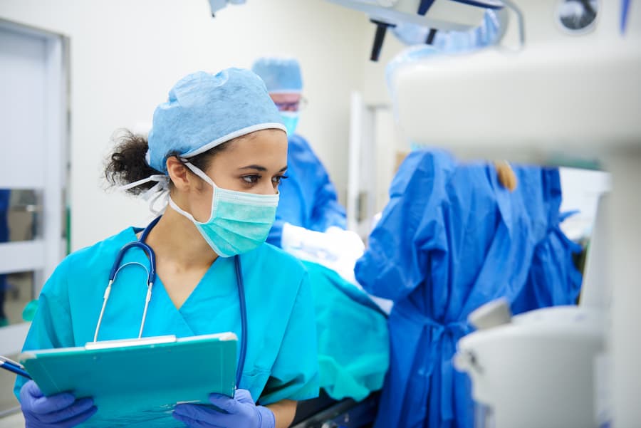 Focused Medical Professional in Hospital Operating Room