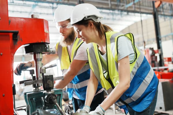 Industrial Engineer at work in factory