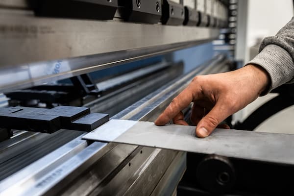 Sheet metal bending in factory