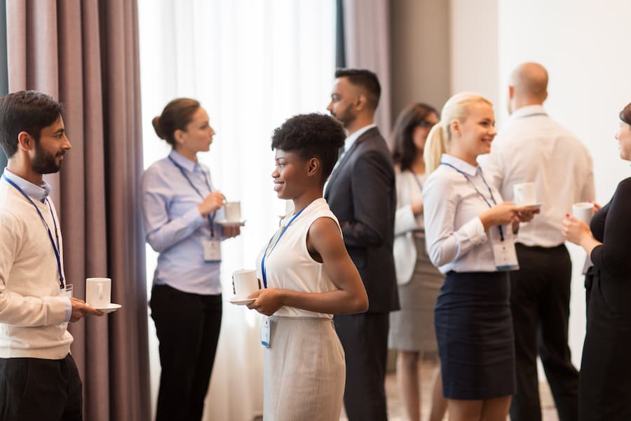 Business People Networking at a Corporate Event
