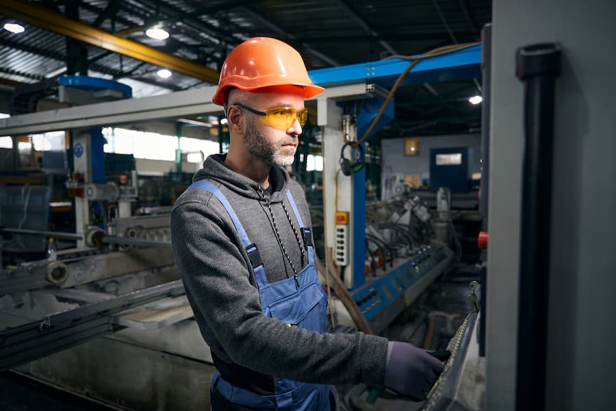 Machine operator in Brisbane factory