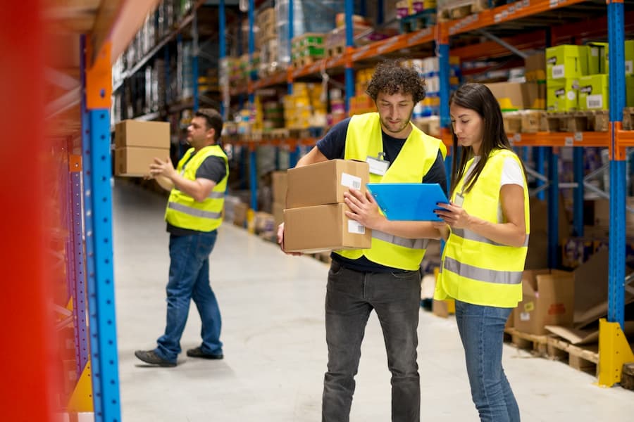 Pick packers and storepersons in busy Brisbane warehouse